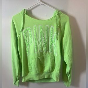 XS green *PINK* sweatshirt